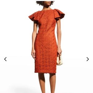 Badgley Mischka rust colored dress size 14